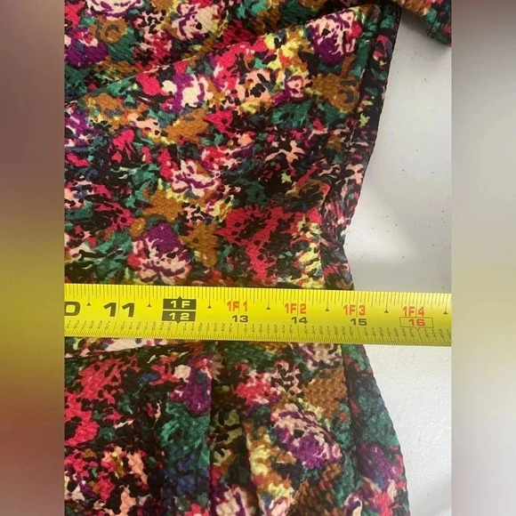 LuLaRoe Dark Rose Amelia Dress Rare Print Pleated Pockets Size Large 14/16 0188 - Picture 8 of 12